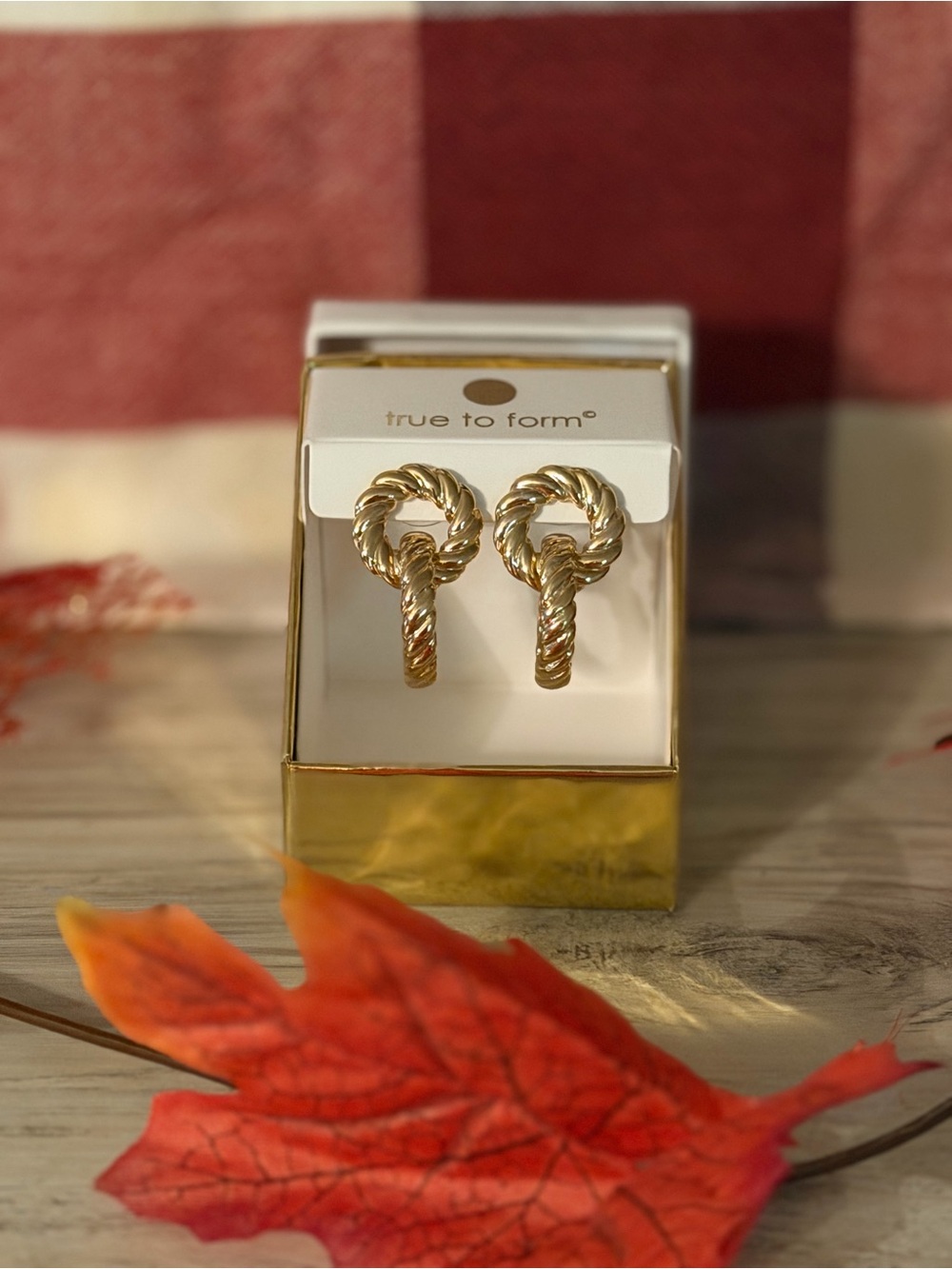 True to Form Gold Twisted Knot Drop Earrings